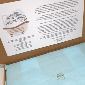 Helping Hands Gift Set - Pampering Hand and Nail self care gift set - Little Shop of Lathers