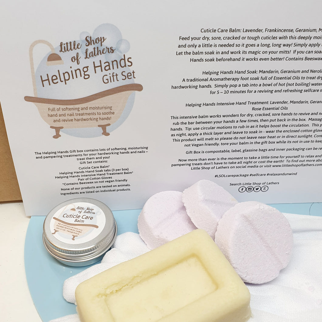 Helping Hands Gift Set - Pampering Hand and Nail self care gift set - Little Shop of Lathers