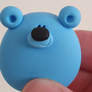 Bear - polymer clay pebble pets - LittleBigNose - animal lovers