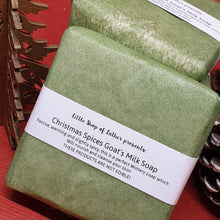 Load image into Gallery viewer, Festive Handmade Goat&#39;s Milk Soaps - Little Shop of Lathers - handmade self care treat - Christmas gift ideas
