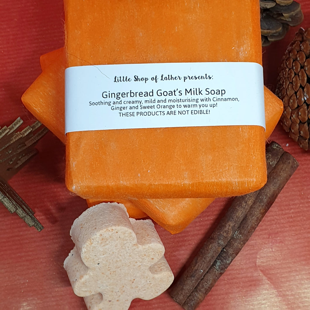 Festive Handmade Goat's Milk Soaps - Little Shop of Lathers - handmade self care treat - Christmas gift ideas