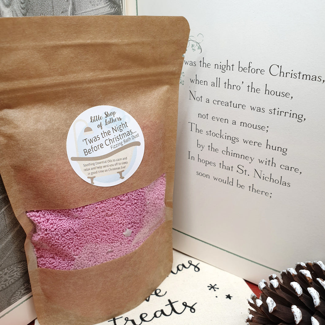 Twas the Night Before Christmas Festive Bath Fizz - Little Shop of Lathers - handmade bath treat - Christmas gift ideas