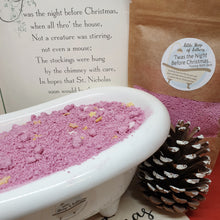 Load image into Gallery viewer, Twas the Night Before Christmas Festive Bath Fizz - Little Shop of Lathers - handmade bath treat - Christmas gift ideas
