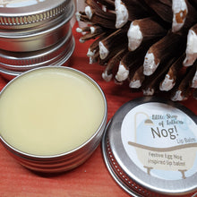 Load image into Gallery viewer, Egg Nog Lip Balm - Little Shop of Lathers - handmade lip treat - Christmas gift ideas
