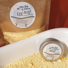 Load image into Gallery viewer, Egg Nog Festive Bath Fizz - Little Shop of Lathers - handmade bath treat - Christmas gift ideas
