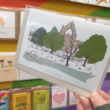 Load image into Gallery viewer, Bolton Abbey Greetings Card - Accidental Vix Prints - Yorkshire illustrations

