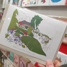 Load image into Gallery viewer, RHS Harlow Carr Greetings Card - Accidental Vix Prints - Yorkshire illustrations
