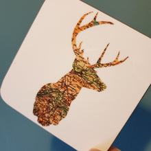 Load image into Gallery viewer, Vintage Map Coaster - wildlife silhouette - Yorkshire, Leeds - Studio Seven
