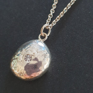 Sterling Silver Cubic Zirconia Gemstone necklace - Maxwell Harrison Jewellery - gift idea