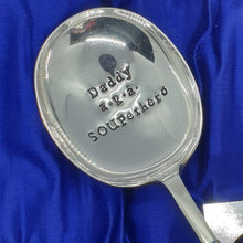 Load image into Gallery viewer, Daddy a.k.a Souperhero - stamped spoon - Dollop and Stir
