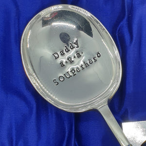 Daddy a.k.a Souperhero - stamped spoon - Dollop and Stir