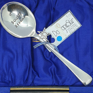 Souper Brother - stamped spoon - Dollop and Stir