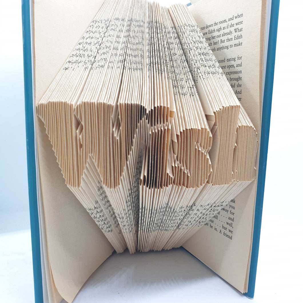 Folded Book Art - Wish - Paperweight Products - gift idea