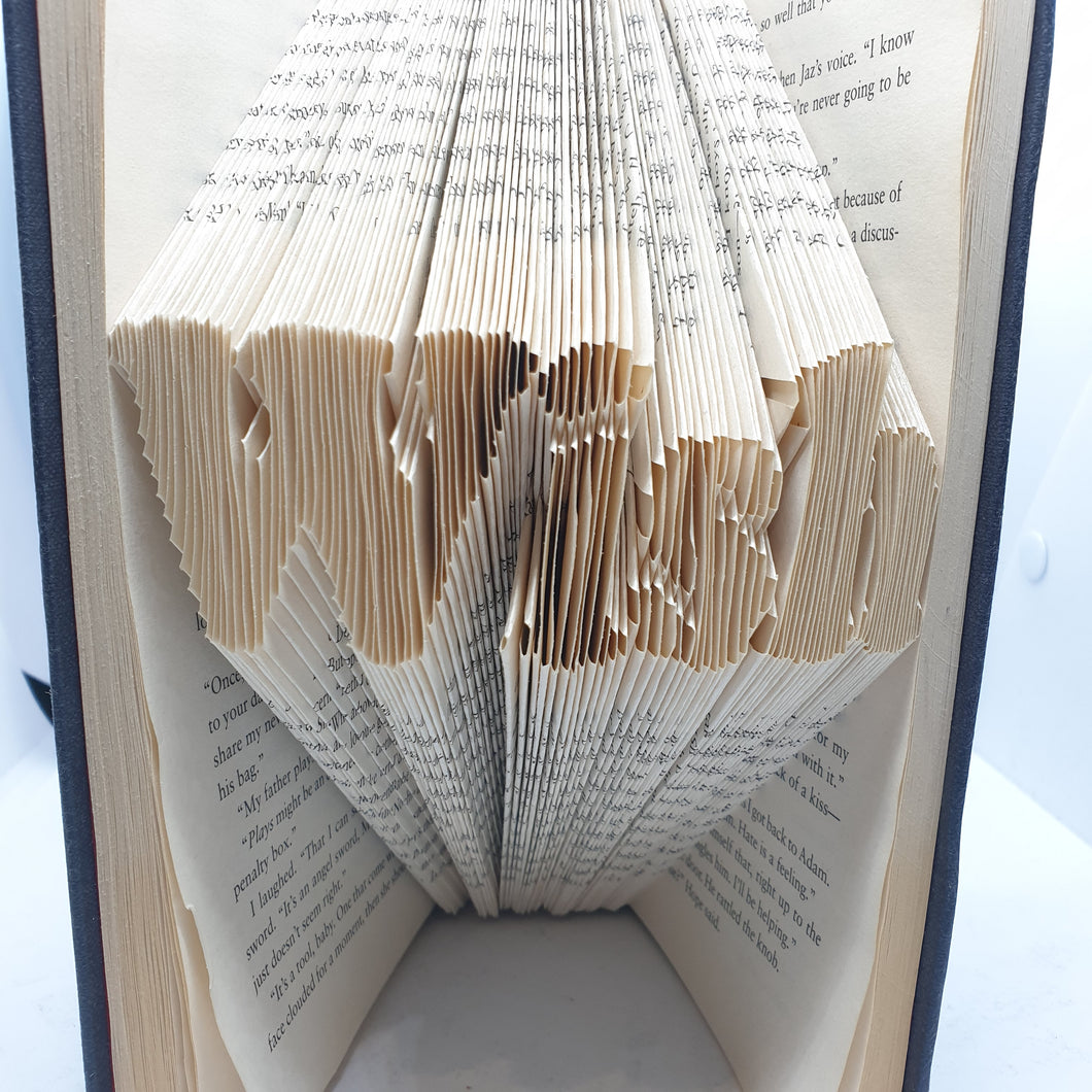 Folded Book Art - Wish - Paperweight Products - gift idea