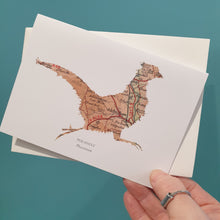Load image into Gallery viewer, Vintage Map silhouette cards - Yorkshire, Leeds - Studio Seven
