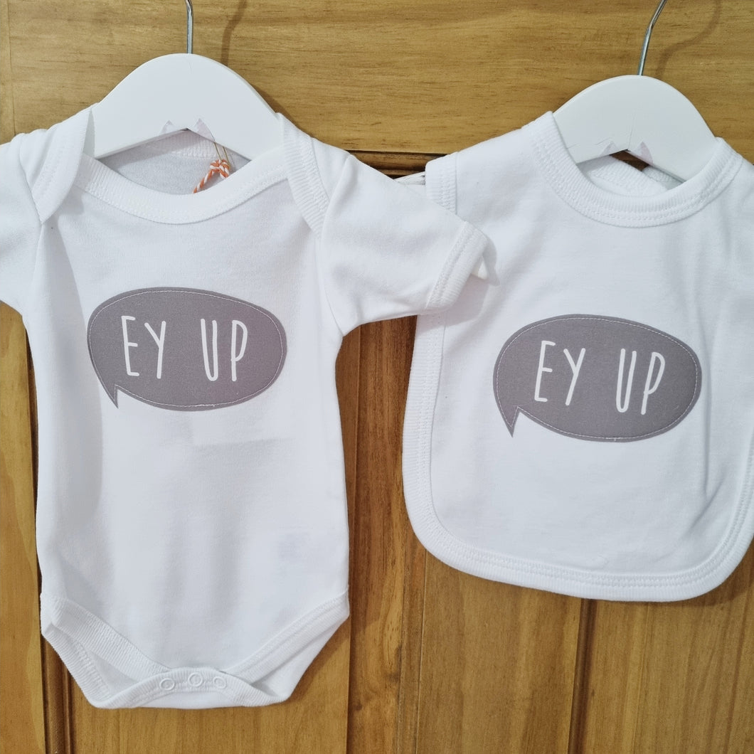 Yorkshire themed new baby gift set - Ey Up - Olive Made