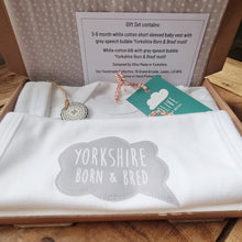 Load image into Gallery viewer, Yorkshire themed new baby gift set - Yorkshire Born and Bred - Olive Made
