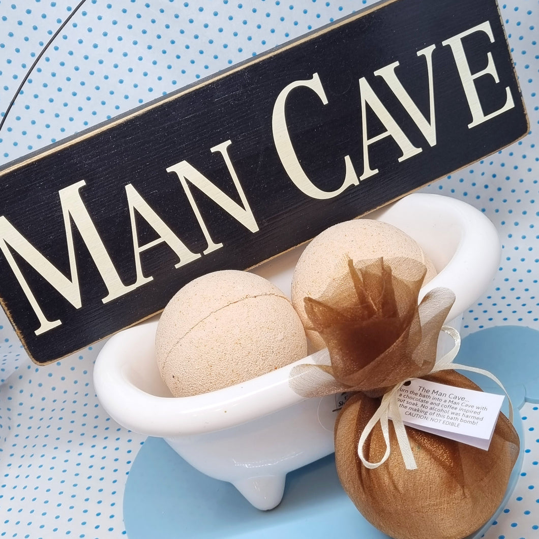 Luxury Bath Bomb - Man Cave  - Little Shop of Lathers - Handmade Bath treats