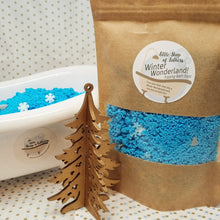 Load image into Gallery viewer, Winter Wonderland Festive Bath Fizz - Little Shop of Lathers - handmade bath treat - Christmas gift ideas
