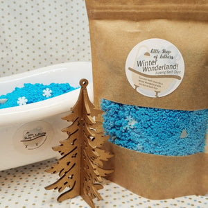 Winter Wonderland Festive Bath Fizz - Little Shop of Lathers - handmade bath treat - Christmas gift ideas