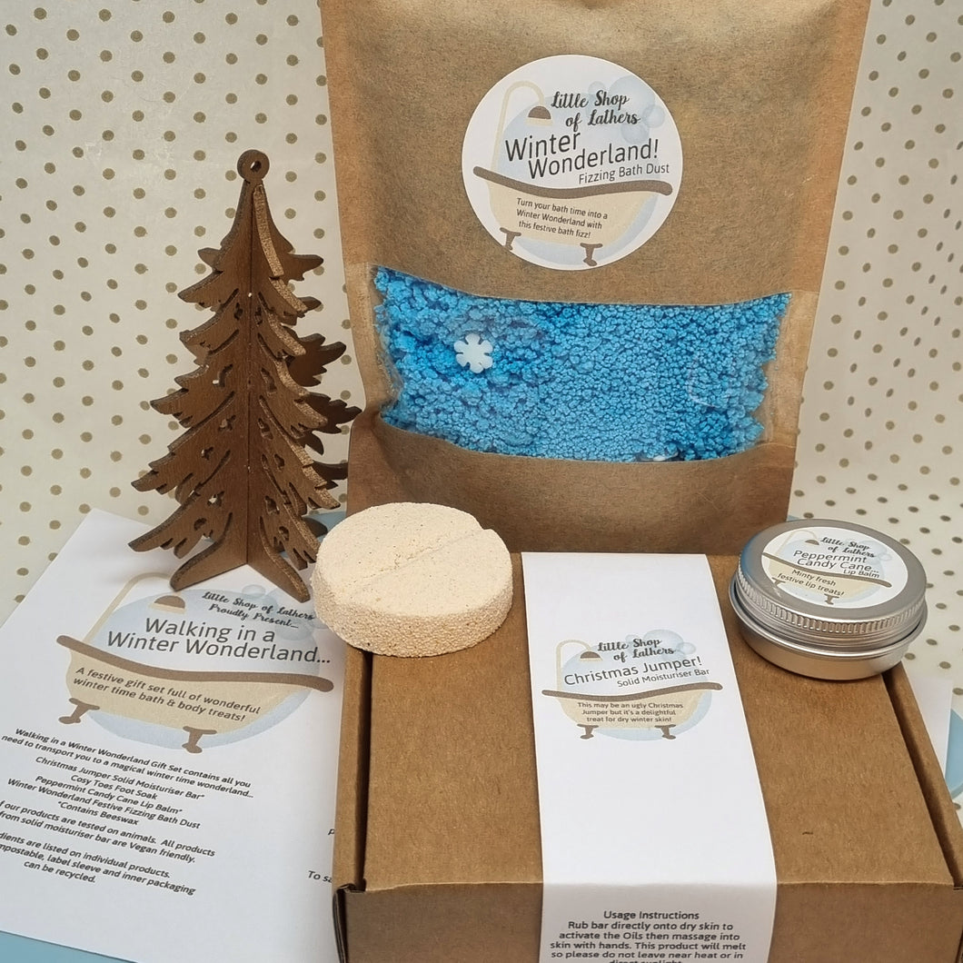 Walking in a Winter Wonderland - Christmas Bath and Body Gift Set - Little Shop of Lathers -Yorkshire Christmas Gifts