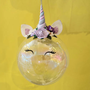 Unicorn bauble - The Crafty Little Fox - Collection Only