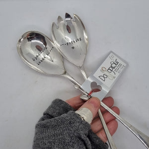 Spooning leads to Forking - stamped spoon set - Dollop and Stir