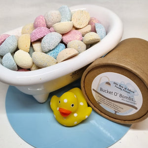 Bucket O Bombs - Mini Bath Bomb mixed tub  - Little Shop of Lathers - Bath treats