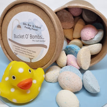 Load image into Gallery viewer, Bucket O Bombs - Mini Bath Bomb mixed tub  - Little Shop of Lathers - Bath treats
