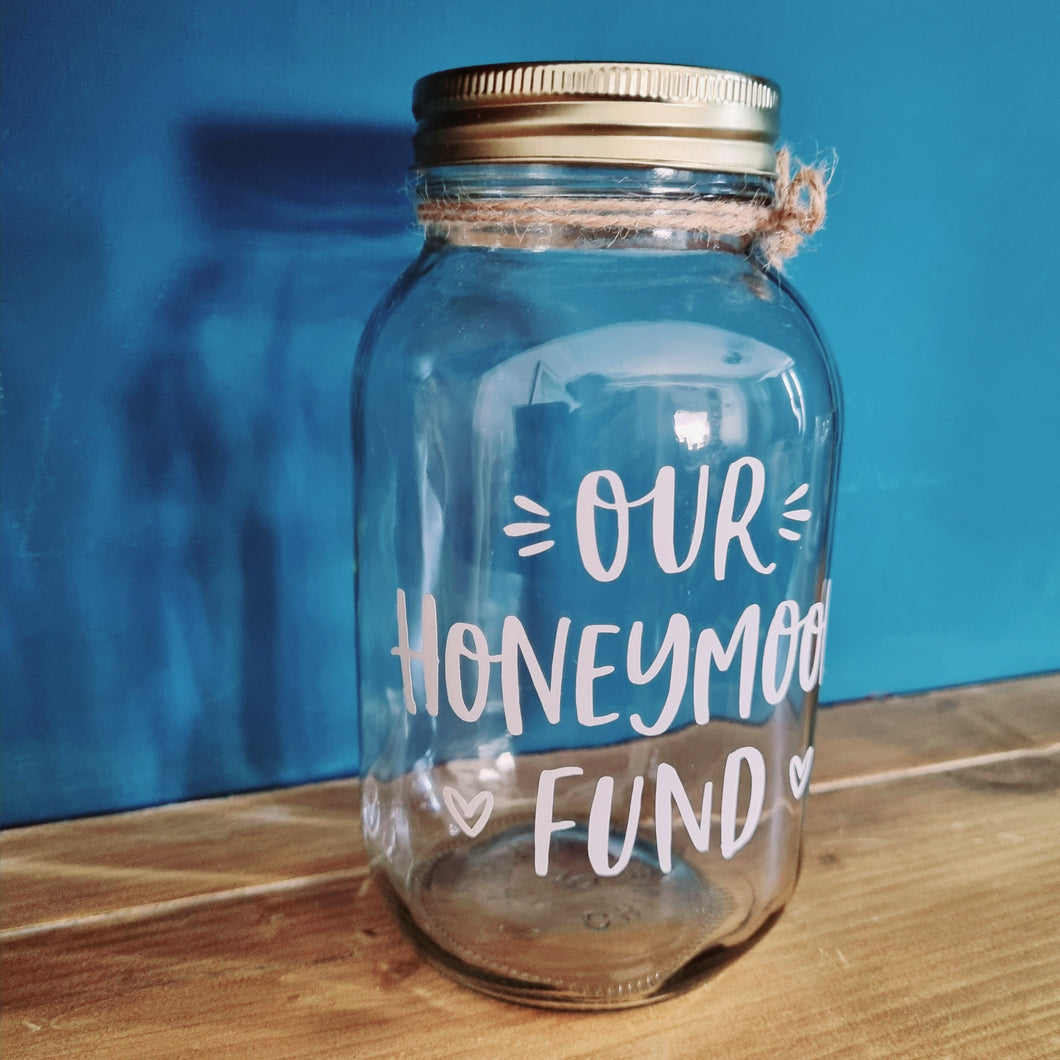 Savings Jar - Our Honeymoon Fund - Savings Fund - Large size