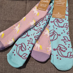 Childrens Welly socks 2 pack - Unicorns and Mermaids - Urban Eccentric
