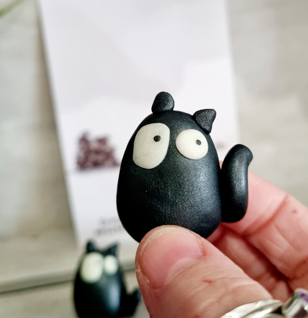 Kevin the Cat - Polymer Clay Figure - Cat - York Stone Buddies