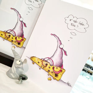 Mousey Art Print - If the shoe fits - York Stone Buddies
