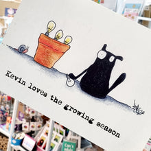 Load image into Gallery viewer, Kevin the Cat Art Print - Growing Season - York Stone Buddies
