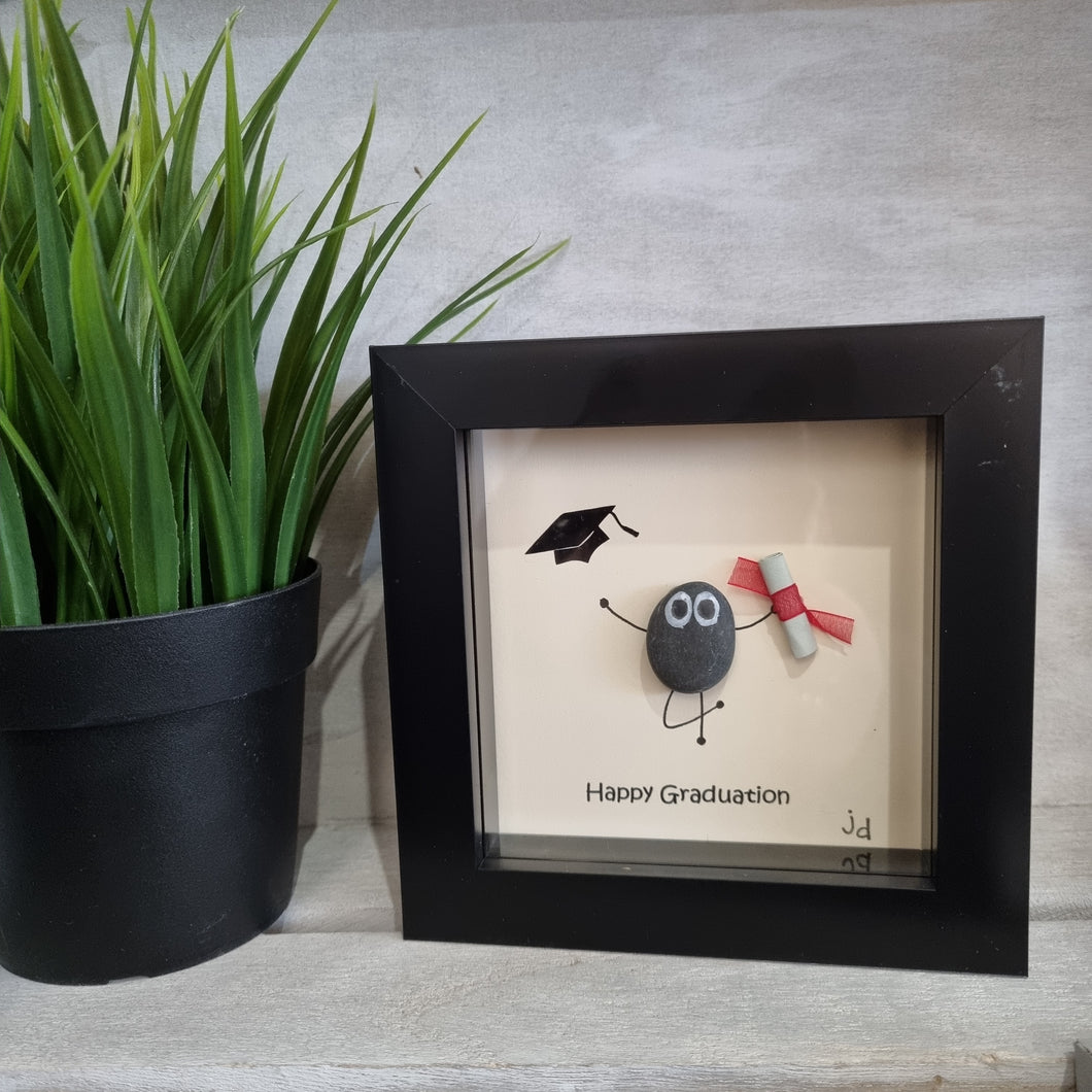 Happy Graduation - Pebble Art Frame - Pebbled19