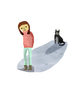 Cat print - Illustrator Kate - A5 print - cat lovers