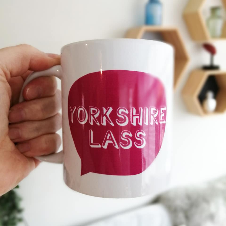 Yorkshire sayings Mugs - Yorkshire Lass - Fred & Bo - Yorkshire Slang