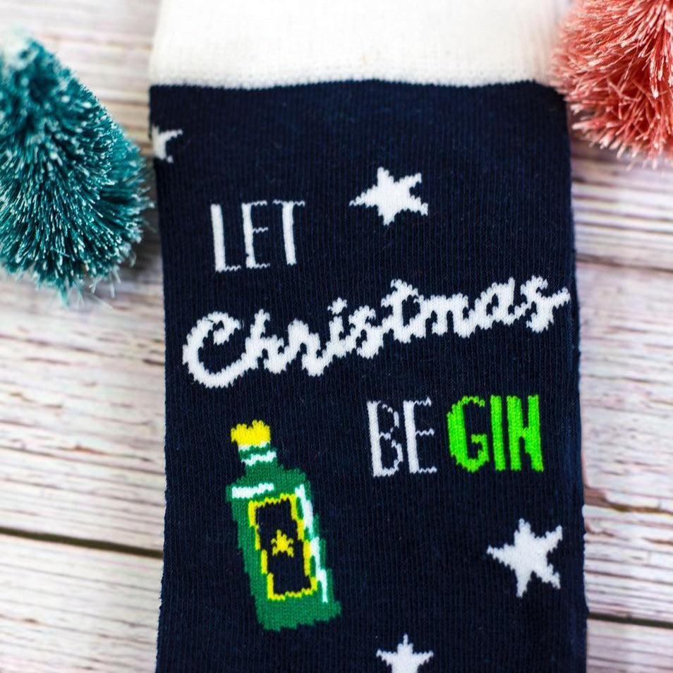 Let Christmas Be Gin Socks - Unisex socks - Urban Eccentric - Christmas Socks