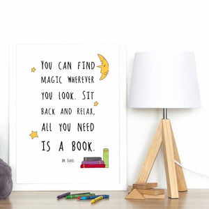 You can find magic wherever you look - Dr Seuss - A4 print - I Heart Henry