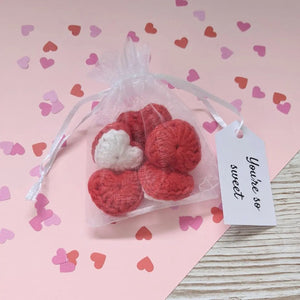 You're So Sweet - Crochet Amigurami Heart Shaped Sweeties - Cute Valentines / Anniversary gift idea - CuddlingaCactus