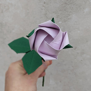 Paper Rose - Lilac - Origami Blooms