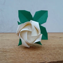 Load image into Gallery viewer, Paper Rose - Ivory - Origami Blooms
