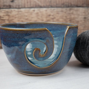 Yarn Bowl - Denim Blue - Thrown In Stone