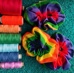 Rainbow Hair Scrunchie - Dawny's Sewing Room