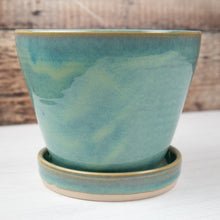 Load image into Gallery viewer, Ceramic Plant Pot - Sea Mist Green - Thrown In Stone
