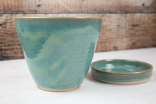 Load image into Gallery viewer, Ceramic Plant Pot - Sea Mist Green - Thrown In Stone
