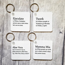 Load image into Gallery viewer, Dictionary Definition Keyrings - Sarcastic gifts, lots of sayings! - The Crafty Little Fox

