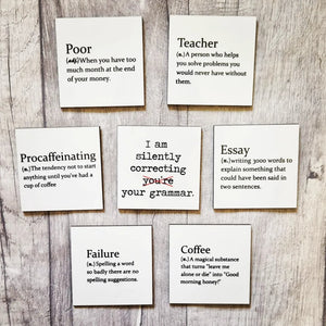 Dictionary Definition Magnets - Sarcastic gifts, lots of sayings! - The Crafty Little Fox