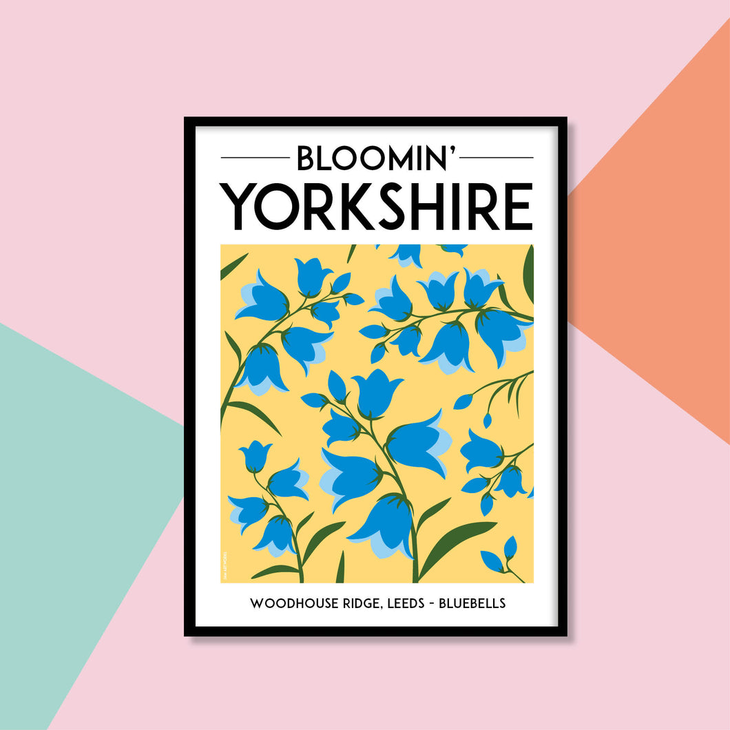 Bloomin' Yorkshire - A4 Print - Woodhouse Ridge Bluebells - JAM Artworks