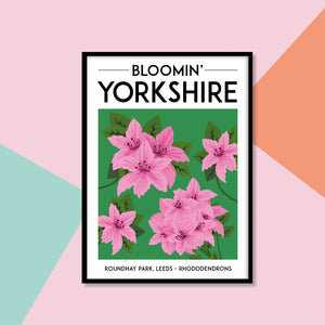 Bloomin' Yorkshire - A4 Print - Roundhay Park Rhododendrons - JAM Artworks